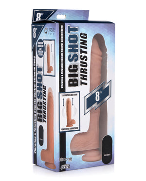 Curve Novelties Big Shot Thrusting Dildo W/remote Control - Flesh