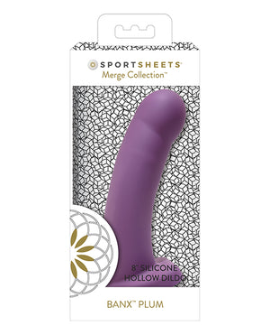 Sportsheets 8" Banx Hollow Silicone Sheath Dildo - Plum