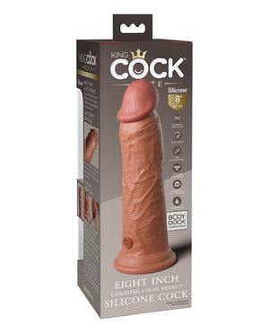 King Cock Elite 8" Dual Density Vibrating Silicone Cock