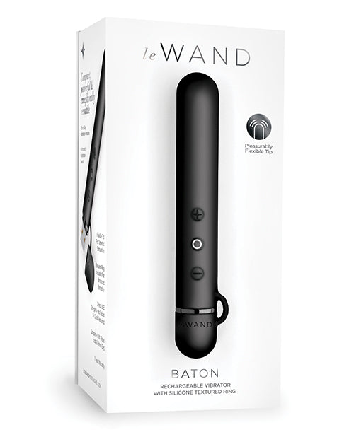 Le Wand Premuim Baton Rechargeable Vibrator W/ Silicone Textured Ring