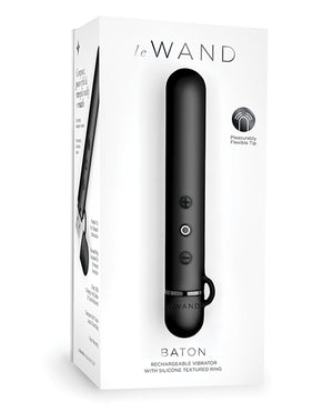 Le Wand Premuim Baton Rechargeable Vibrator W/ Silicone Textured Ring