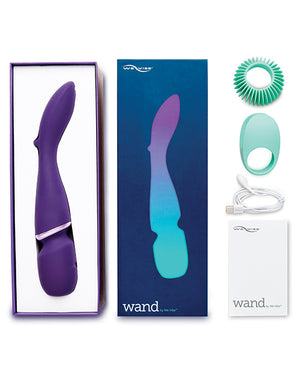 We-vibe Vibrating Wand W/two Attachments - Purple