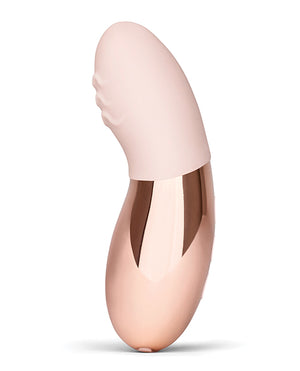 Le Wand Discreet Chrome Point Rumbly Rechargeable Vibrator - Rose Gold