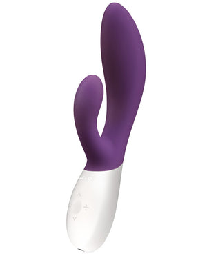 Lelo Ina Wave - Cerise Vibrating Dildo W/ Clit Stimulator