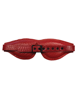 Rouge Large Padded Leather Blindfold - Burgundy