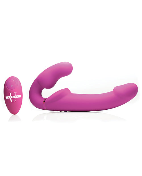 Strap U Evoke Ergo Fit Strapless Strap On Dildo W/remote - Pink