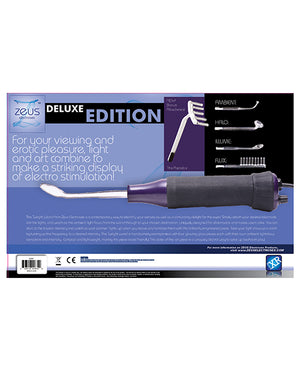 Zeus Electrosex Deluxe Edition Twilight Violet Wand W/5 Attachments