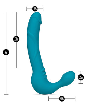 Blush Temptasia Luna Strapless Silicone Dildo - Teal