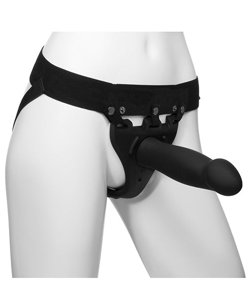 Body Extensions Be Risque Vibrating 2 Piece Strap On Set - Black