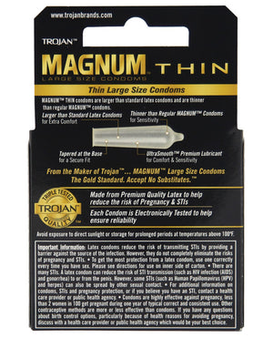 Trojan Magnum Thin Condoms - Box Of 3