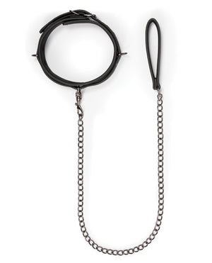 Easy Toys Fetish Collar W/leash - Black