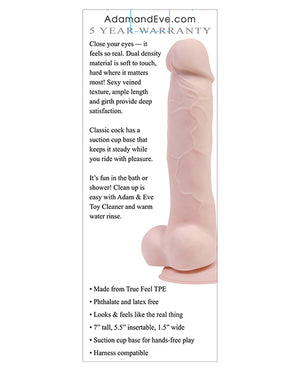 Adam & Eve Adam's Rechargeable Realistic Vibrating Dildo-flesh