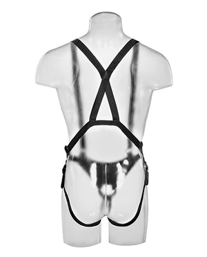 King Cock 10 Inch Hollow Strap On Suspender System