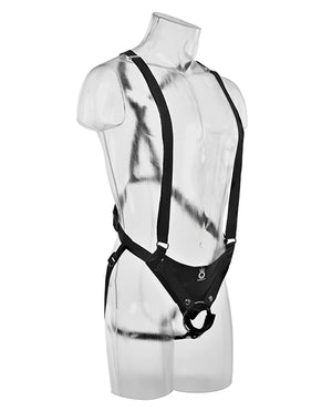 King Cock 10 Inch Hollow Strap On Suspender System