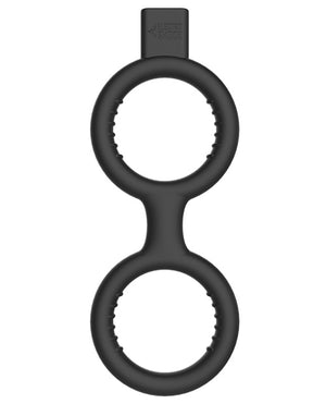 Shots Electroshock E-stimulation Cock Ring & Ballstrap - Black