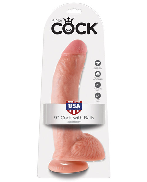 Premium King Cock 9" Cock W/balls - Flesh