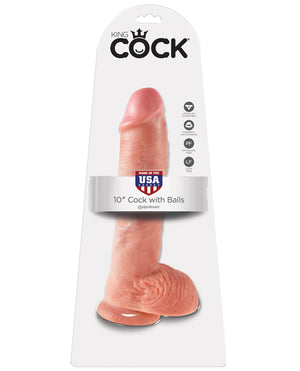 King Cock 10-in Cock W/balls