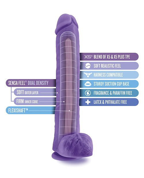 Blush Au Naturel Bold Daddy 14" Dildo - Purple