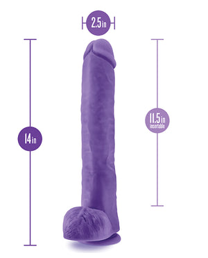 Blush Au Naturel Bold Daddy 14" Dildo - Purple