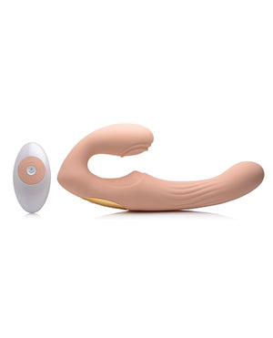 Strap U U-pulse Silicone Strapless Strap-on W/remote