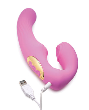 Strap U U-pulse Silicone Strapless Strap-on W/remote