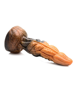 Creature Cocks Ravager Rippled Tentacle Silicone Dildo  - Orange/black