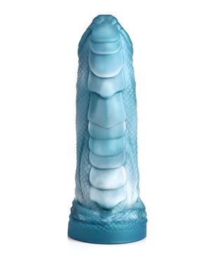 Creature Cocks Sea Serpent Scaly Silicone Dildo - Blue