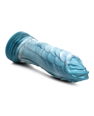 Creature Cocks Sea Serpent Scaly Silicone Dildo - Blue