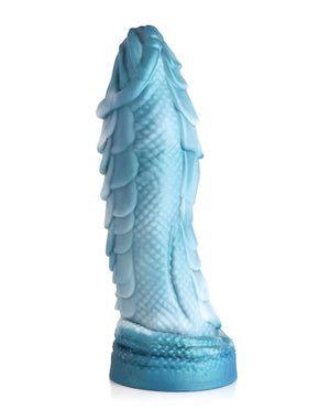 Creature Cocks Sea Serpent Scaly Silicone Dildo - Blue