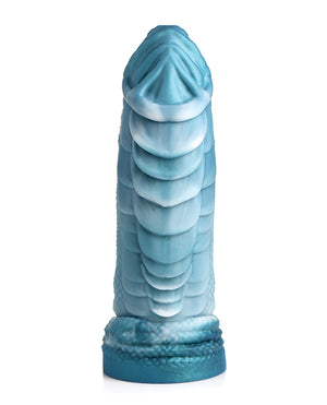 Creature Cocks Sea Serpent Scaly Silicone Dildo - Blue