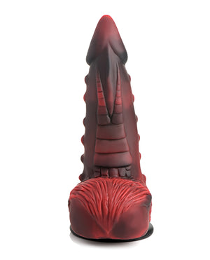 Creature Cocks Lava Demon Thick Nubbed Silicone Dildo - Black/red