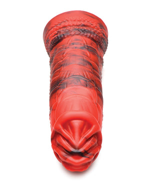 Creature Cocks Fire Dragon Scaly Silicone Dildo - Red