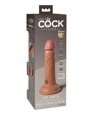 King Cock Elite 6" Dual Density Vibrating Silicone Cock