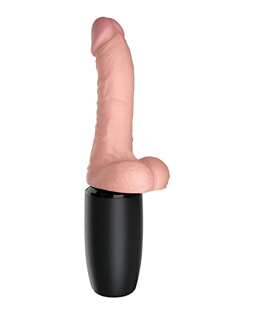 King Cock Plus Thrusting, Warming & Vibrating  6.5" Triple Threat Dildo