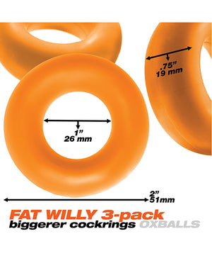 Oxballs Fat Willy 3 Pack Jumbo Cock Rings