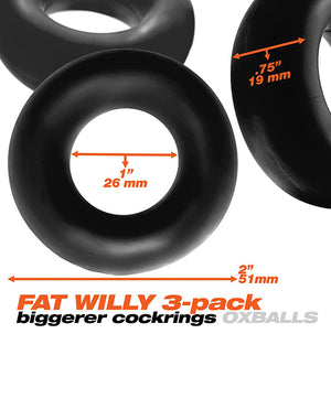 Oxballs Fat Willy 3 Pack Jumbo Cock Rings