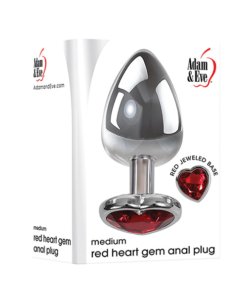 Adam & Eve Red Heart Gem Anal Plug