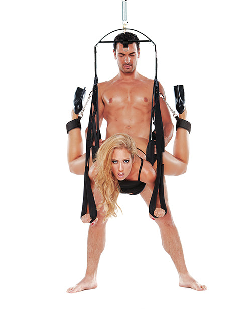 Whip Smart Bondage Pleasure Swing - Black