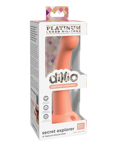 Dillio Platinum 6" Secret Explorer Silicone Dildo