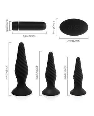 Idris Vibrating Anal Plug Set