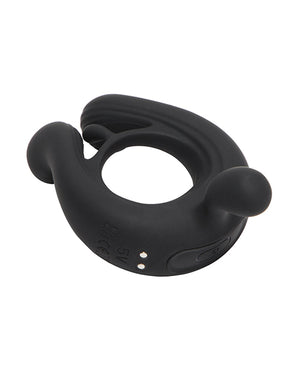 Kairos Vibrating Cock Ring W/ 3 Bullets - Black