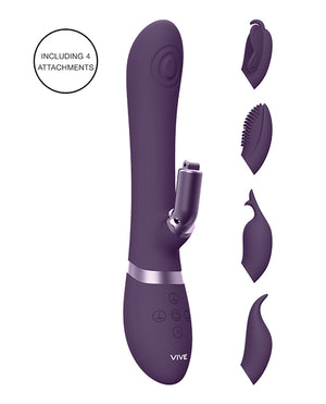 Shots Vive Etsu  Pulse G-spot Rabbit W/interchangeable Clitoral Attachments - Purple