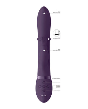 Shots Vive Halo Up & Down Ring G-spot Rabbit - Purple