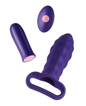 Femme Funn Versa Bullet W/plug Sleeve - Dark Purple