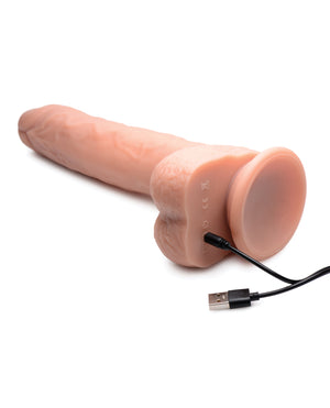 Curve Novelties Big Shot Thrusting Dildo W/remote Control - Flesh