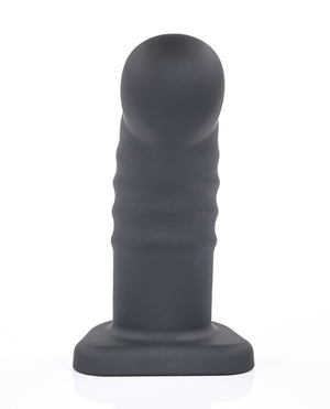 Sportsheets 8" Banx Ribbed Hollow Silicone Sheath Dildo - Black