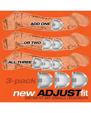 Oxballs Cocksheath Adjustfit Inserts - Pack Of 3 Clear