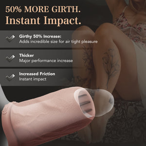 Pleasure Sleeves -  Open-Ended Penis Sleeve - 50% Increase Core M Girth Enhancer