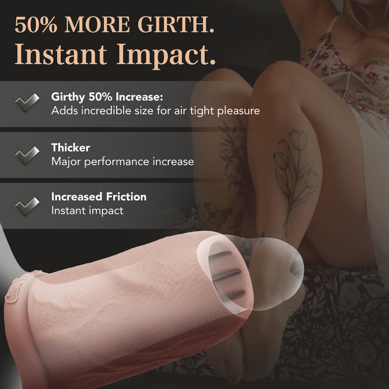 Pleasure Sleeves -  Open-Ended Penis Sleeve - 50% Increase Core M Girth Enhancer