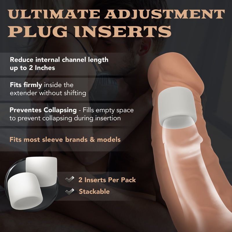 The Happy Wife® Canada Platinum Silicone Plug Inserts – 1" Fit Adjusters (2 Pack)